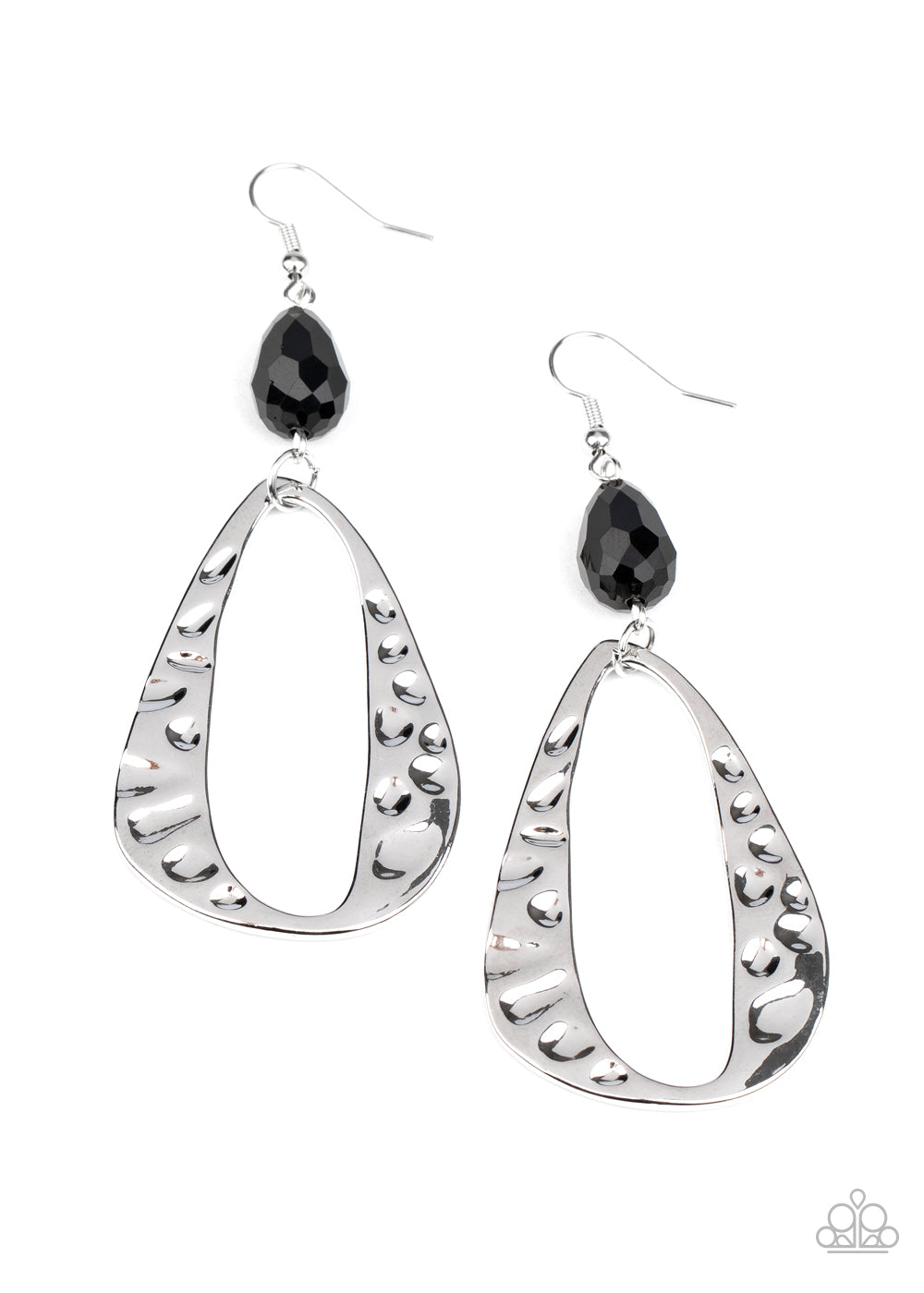 Enhanced Elegance - black - Paparazzi earrings