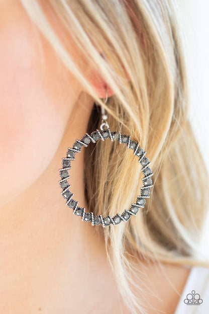 Enlighten Me-silver-Paparazzi earrings