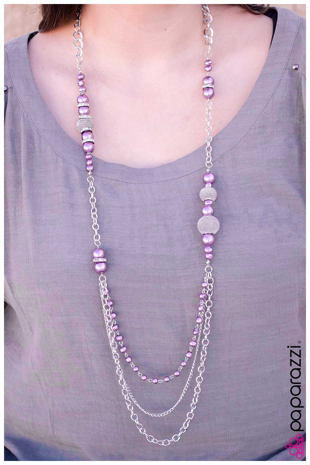 Enmeshed in Elegance - purple - Paparazzi Necklace