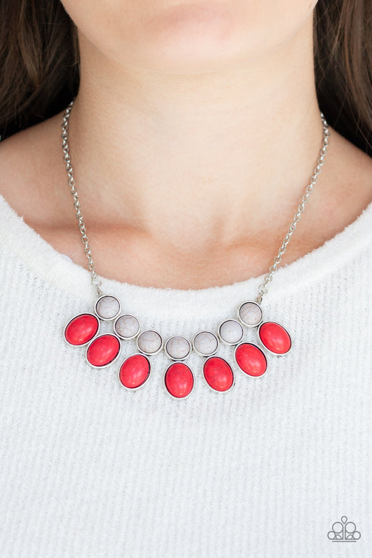 Environmental Impact - red - Paparazzi necklace