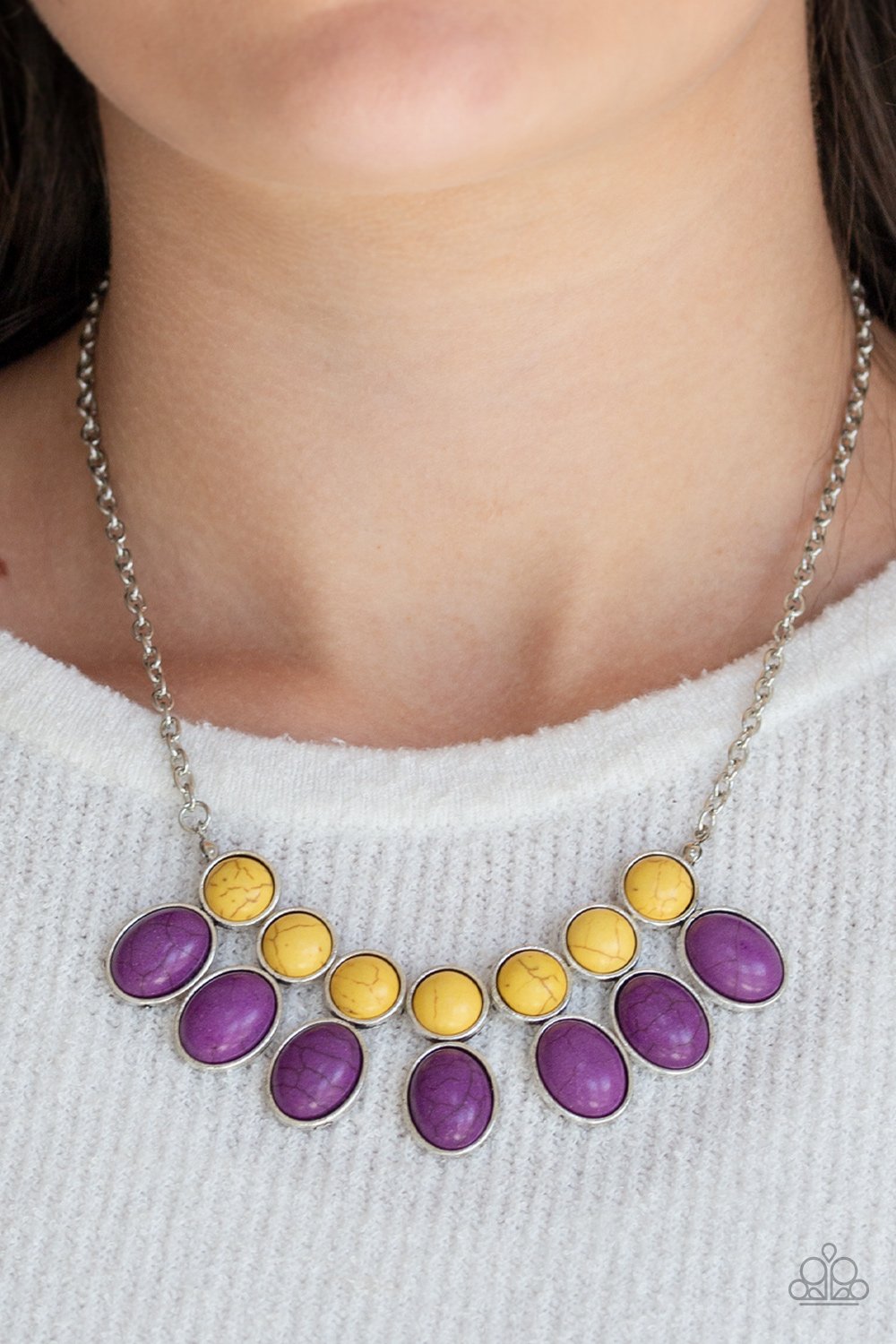 Environmental Impact - purple - Paparazzi necklace
