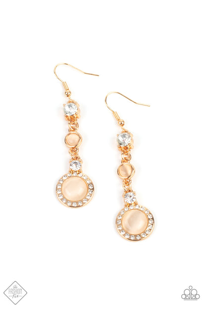 Epic Elegance - gold - Paparazzi earrings