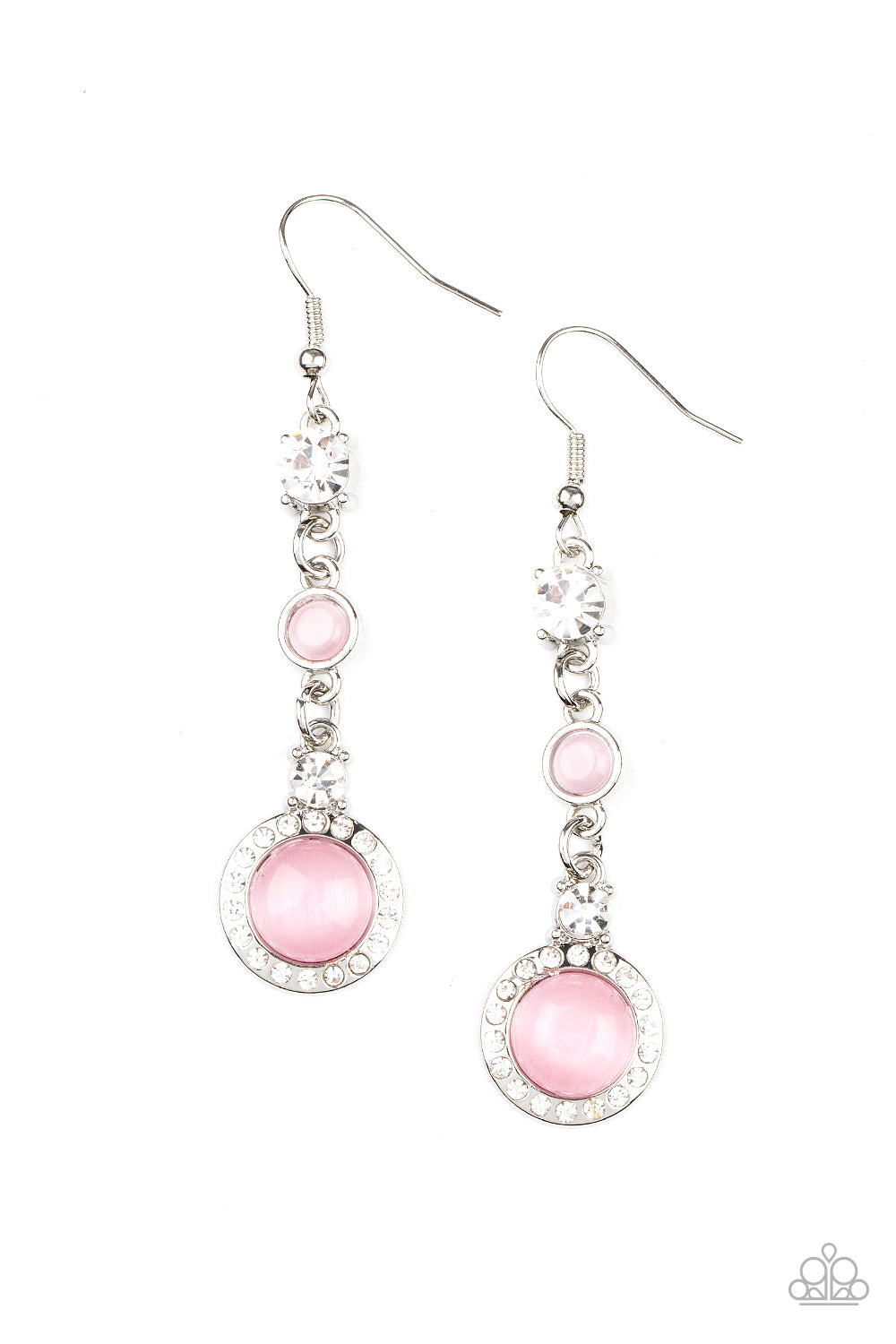 Epic Elegance - pink - Paparazzi earrings