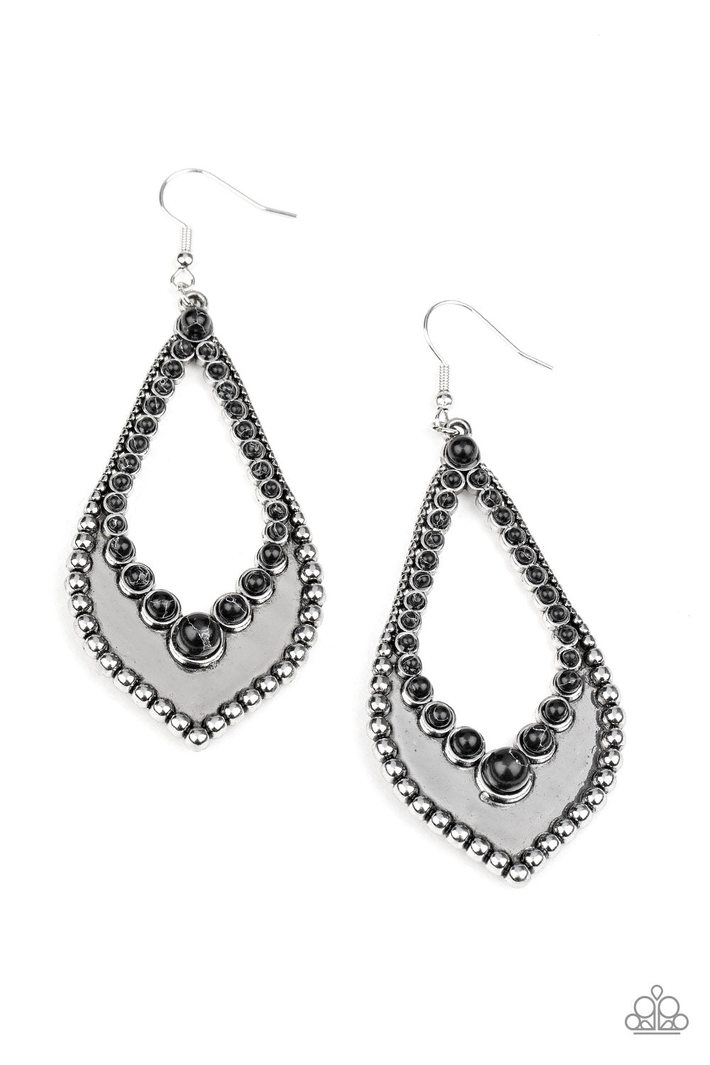 Essential Minerals - black - Paparazzi earrings