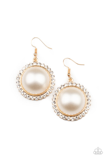 Esteemed Elegance - gold - Paparazzi earrings