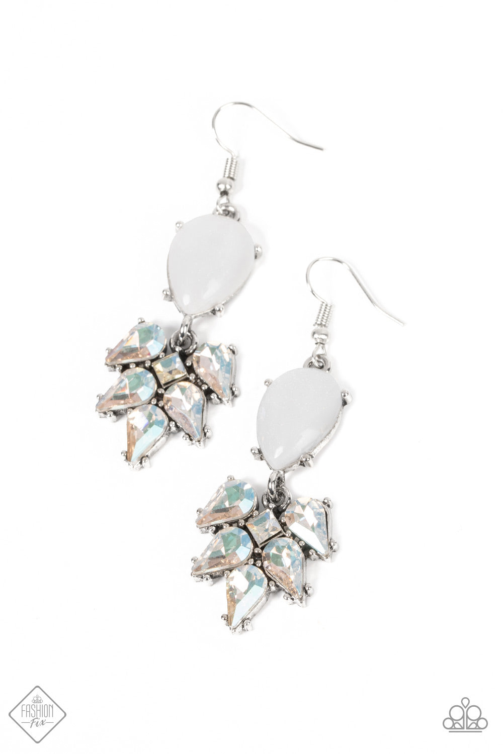 Ethereal Effervescence - white - Paparazzi earrings