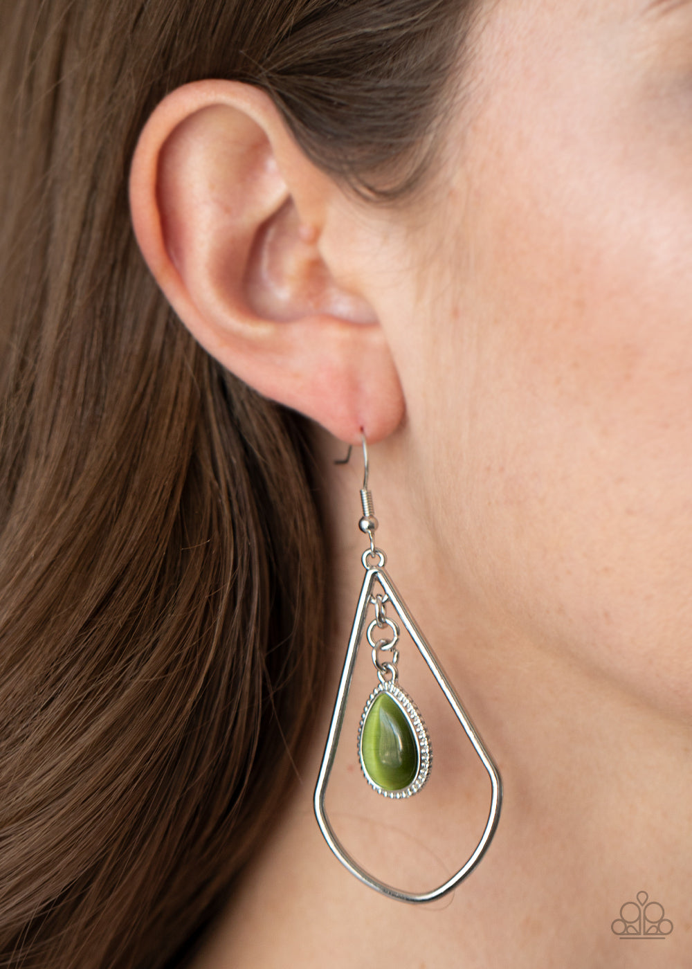 Ethereal Elegance - green - Paparazzi earrings