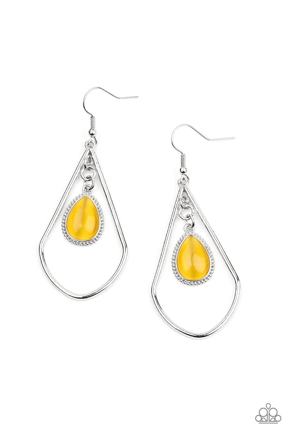 Ethereal Elegance - yellow - Paparazzi earrings