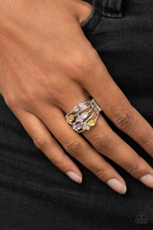 Ethereal Escapade - yellow - Paparazzi ring