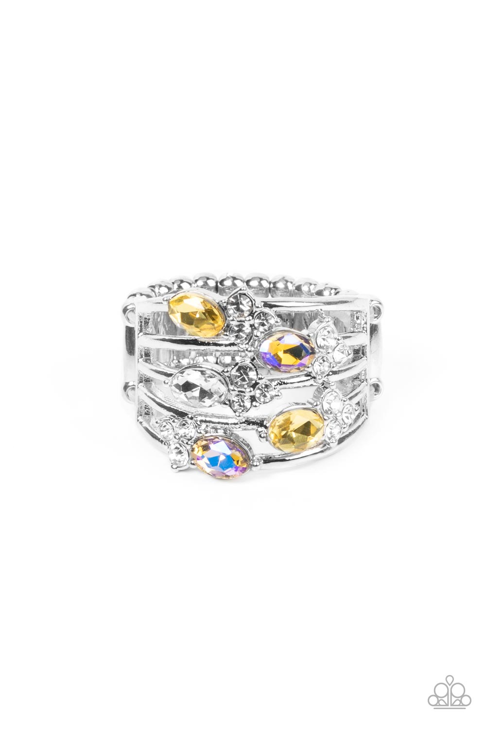 Ethereal Escapade - yellow - Paparazzi ring