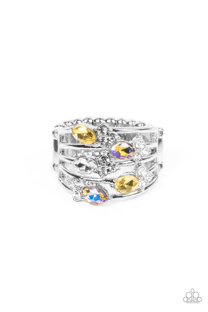Ethereal Escapade - yellow - Paparazzi ring