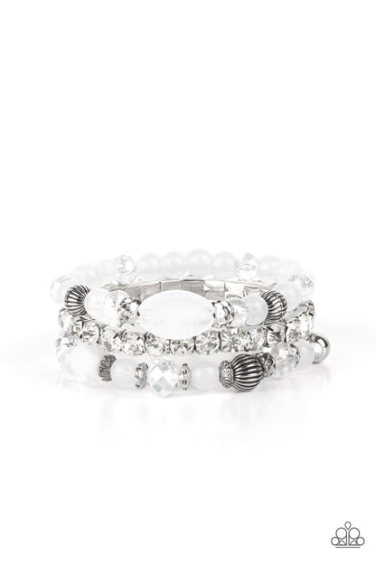 Ethereal Etiquette - white - Paparazzi bracelet