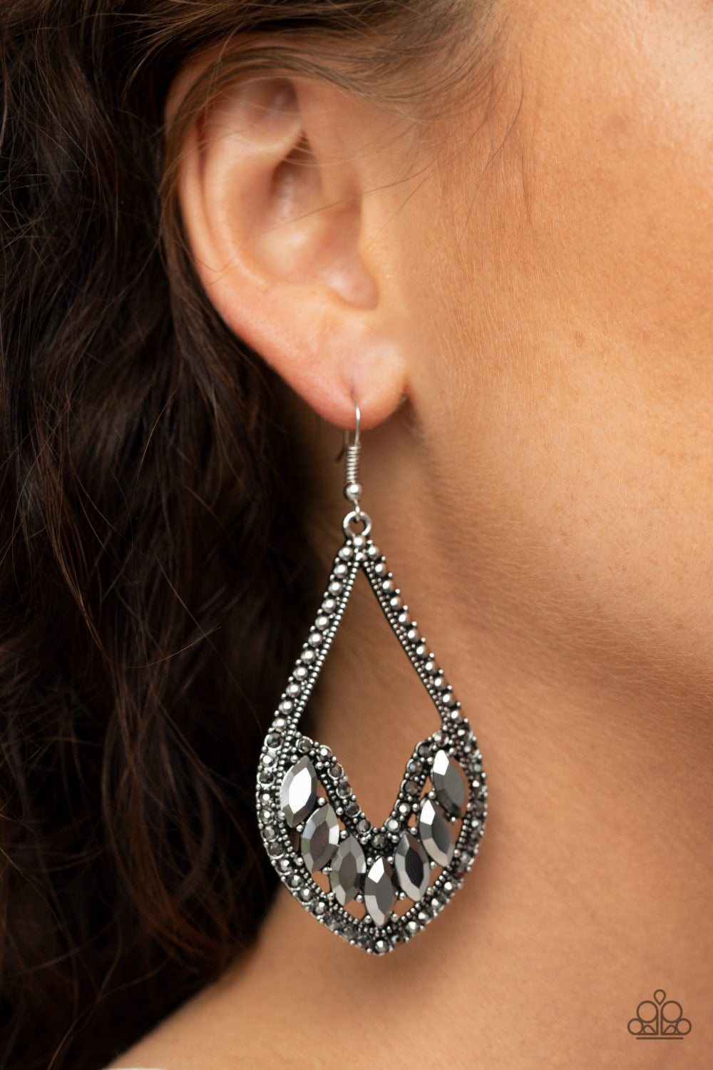 Ethereal Expressions - silver - Paparazzi earrings