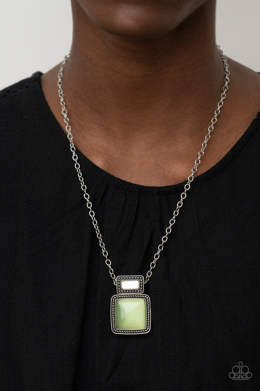 Ethereally Elemental - green - Paparazzi necklace