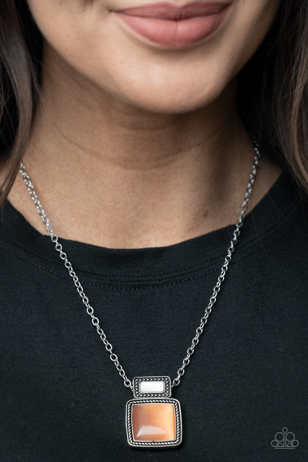 Ethereally Elemental - orange - Paparazzi necklace