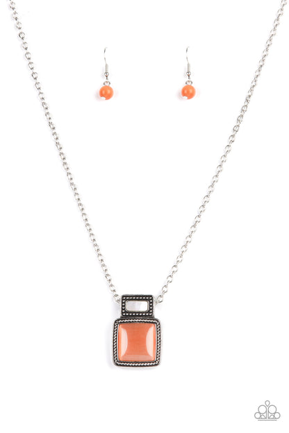 Ethereally Elemental - orange - Paparazzi necklace