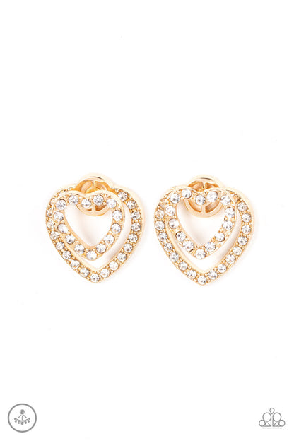 Ever Enamored - gold - Paparazzi earrings