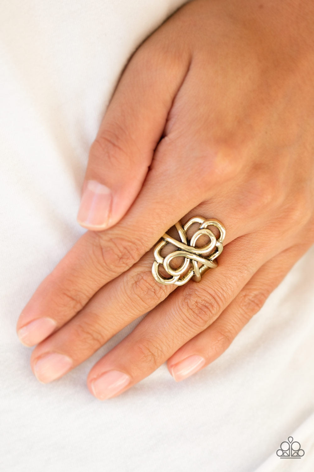 Ever Entwined - brass - Paparazzi ring