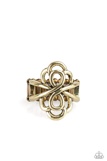 Ever Entwined - brass - Paparazzi ring