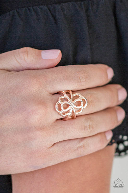 Ever Entwined - gold - Paparazzi ring