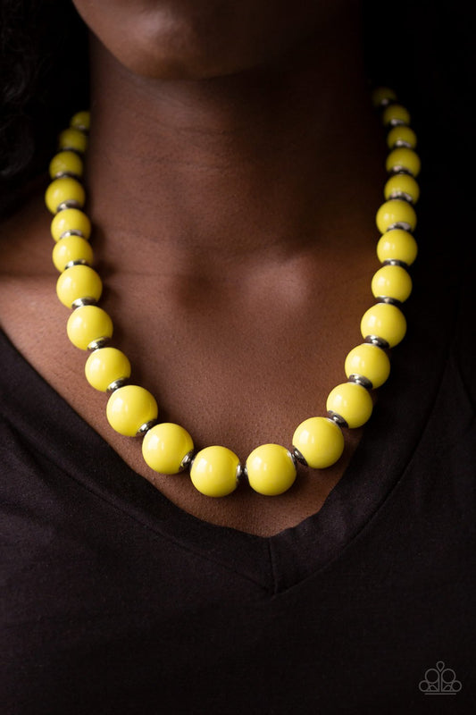 Everyday Eye Candy - yellow - Paparazzi necklace