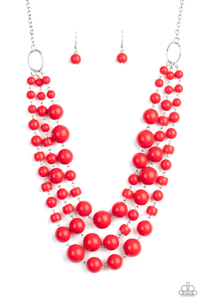 Everyone Scatter - red - Paparazzi necklace