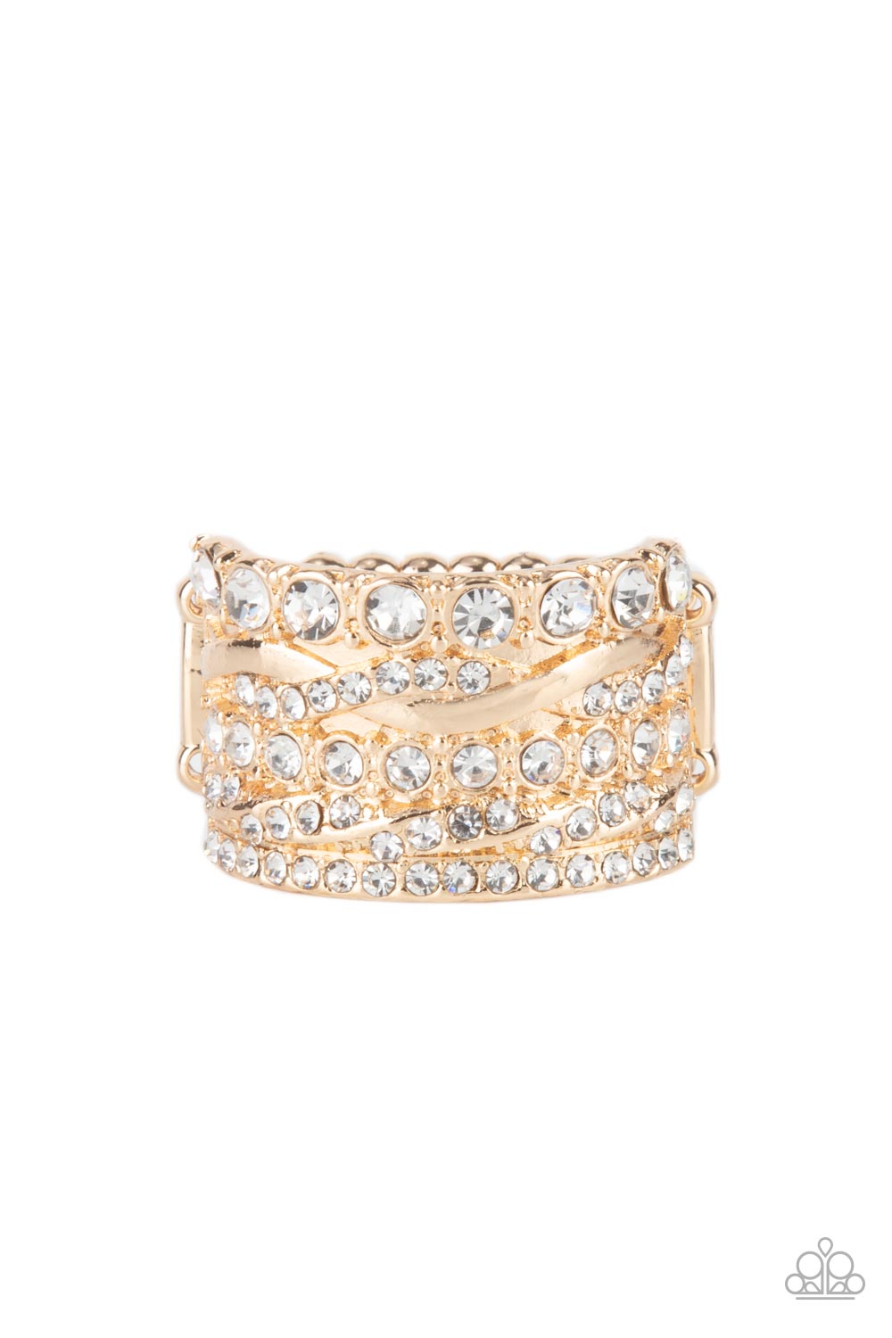 Exclusive Elegance - gold - Paparazzi ring