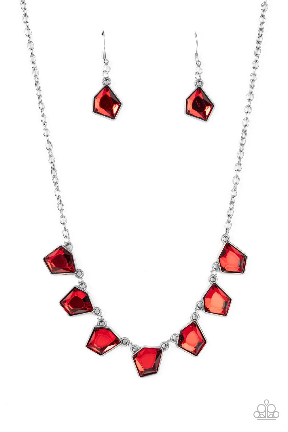 Experimental Edge - red - Paparazzi necklace