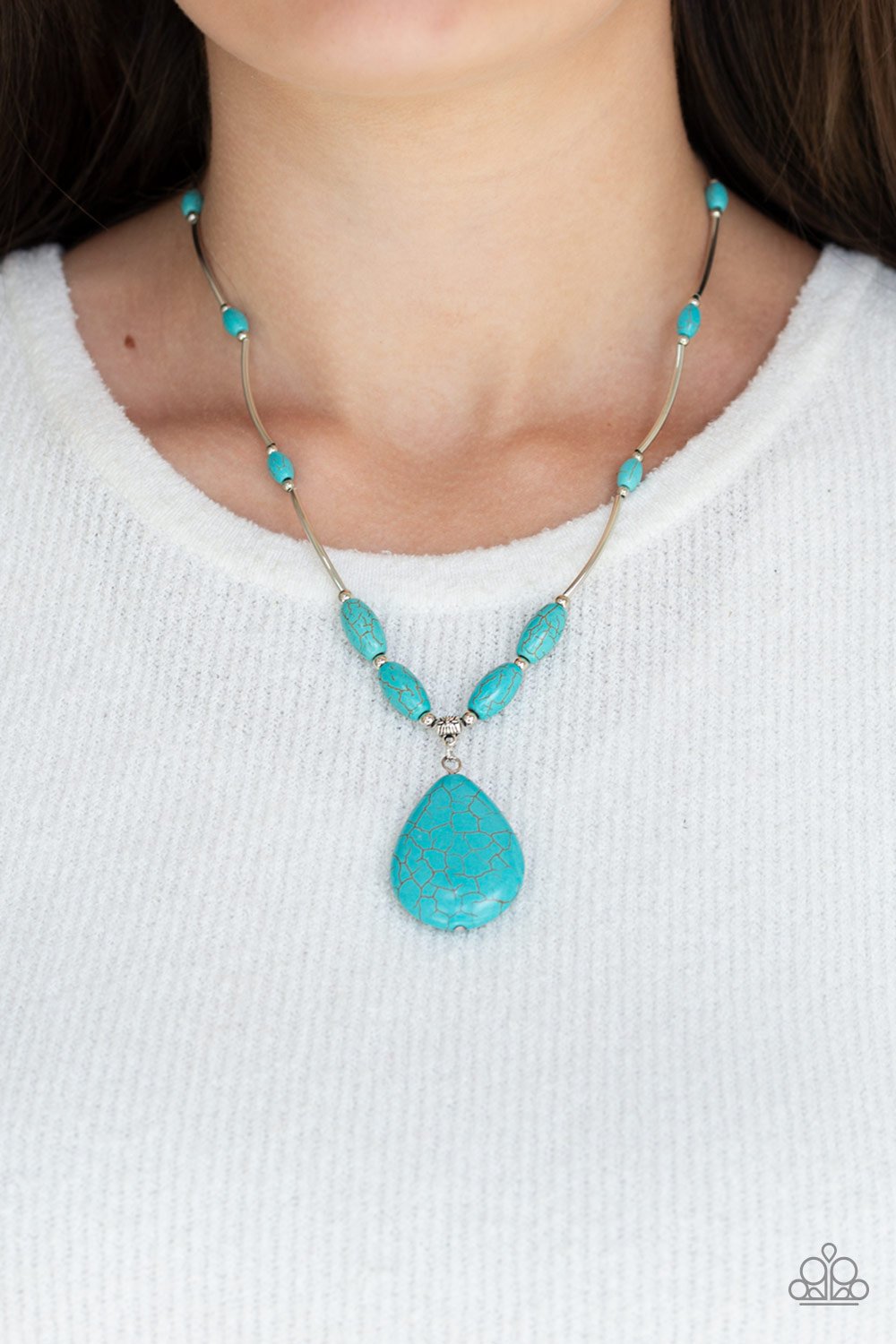 Explore the Elements-blue-Paparazzi necklace