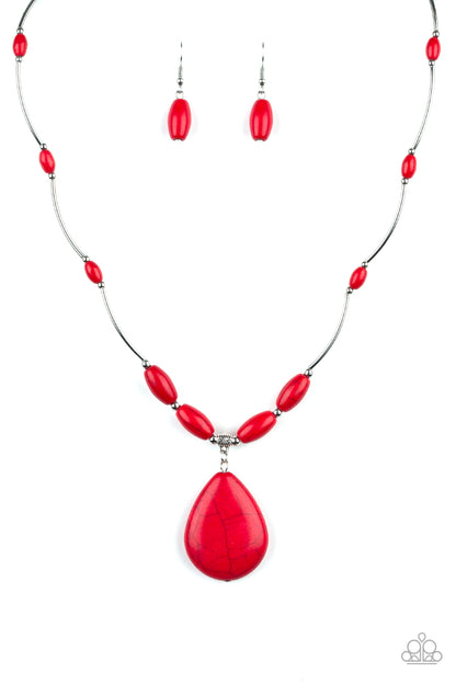 Explore the Elements - red - Paparazzi necklace