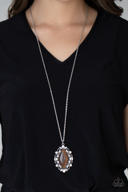 Exquisitely Enchanted - brown - Paparazzi necklace