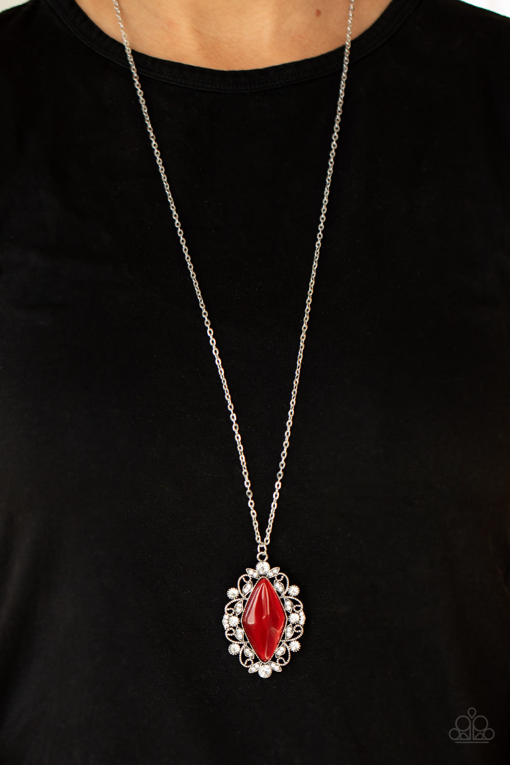 Exquisitely Enchanted - red - Paparazzi necklace