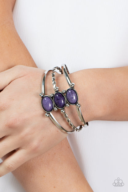 Extra Earthy - purple - Paparazzi bracelet
