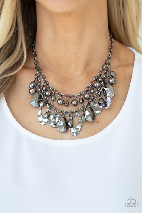 Extra Exhilarating - black - Paparazzi necklace – JewelryBlingThing