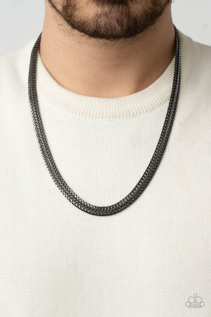 Extra Extraordinary - black - Paparazzi MENS necklace