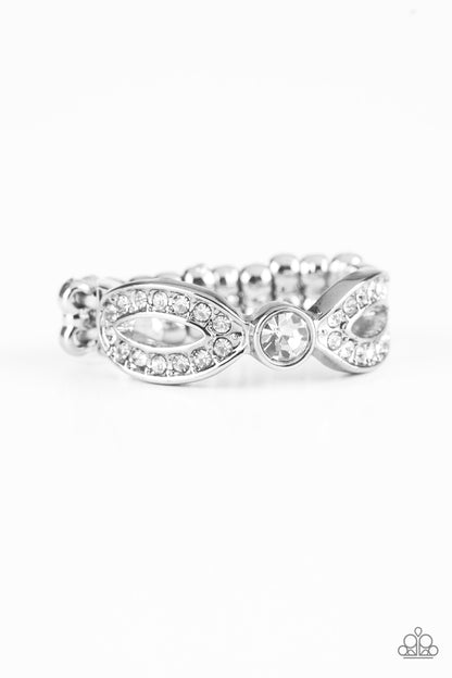 Extra Side of Elegance - white - Paparazzi ring – JewelryBlingThing
