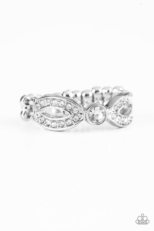 Extra Side of Elegance - white - Paparazzi ring – JewelryBlingThing