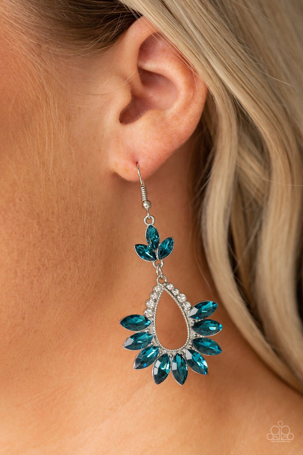 Extra Exquisite-blue-Paparazzi earrings