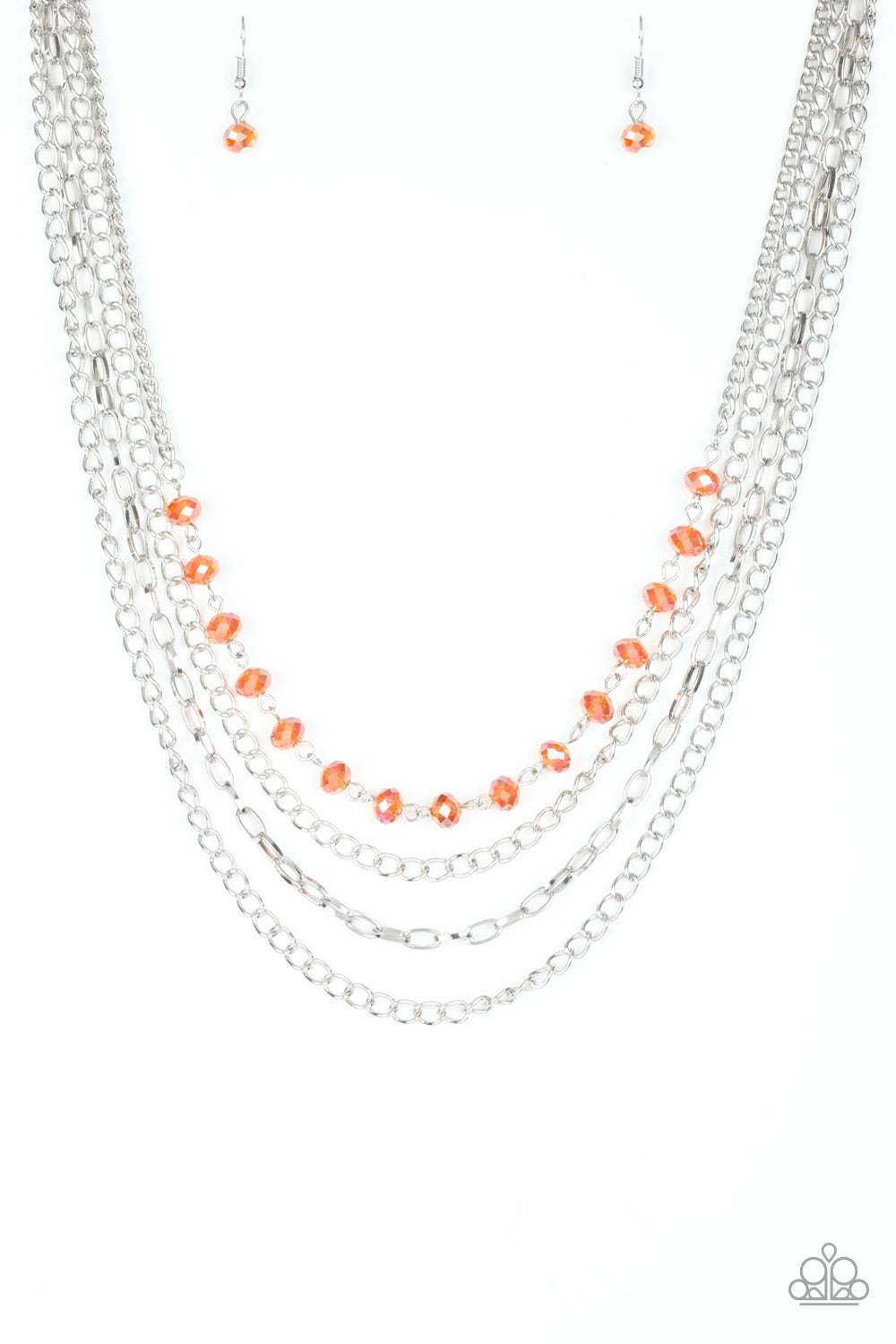 Extravagant Elegance - orange - Paparazzi necklace