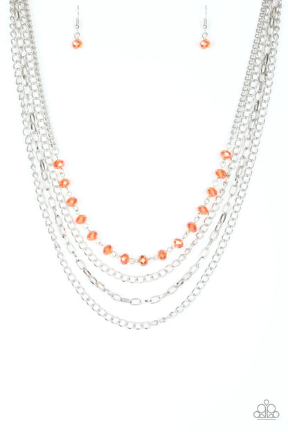 Extravagant Elegance - orange - Paparazzi necklace