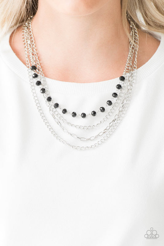 Extravagant Elegance - black - Paparazzi necklace