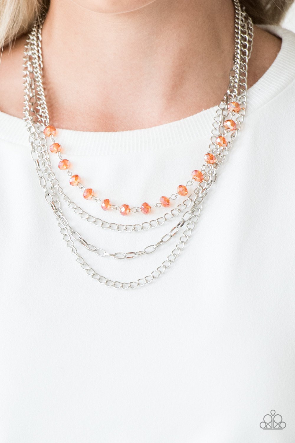 Extravagant Elegance - orange - Paparazzi necklace