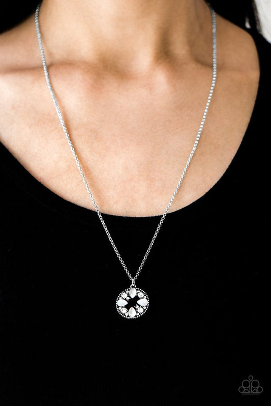Eyes On The Prize - White - Paparazzi necklace