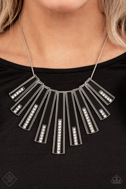 FAN-tastically Deco - black - Paparazzi necklace