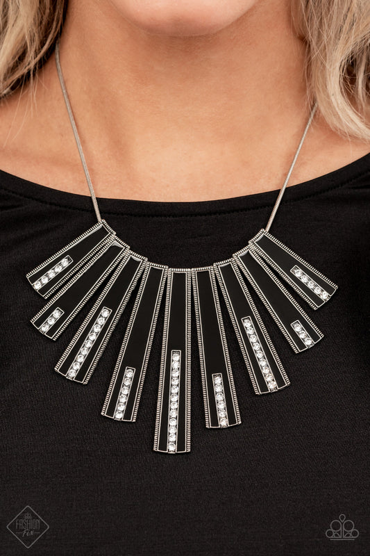 FAN-tastically Deco - black - Paparazzi necklace