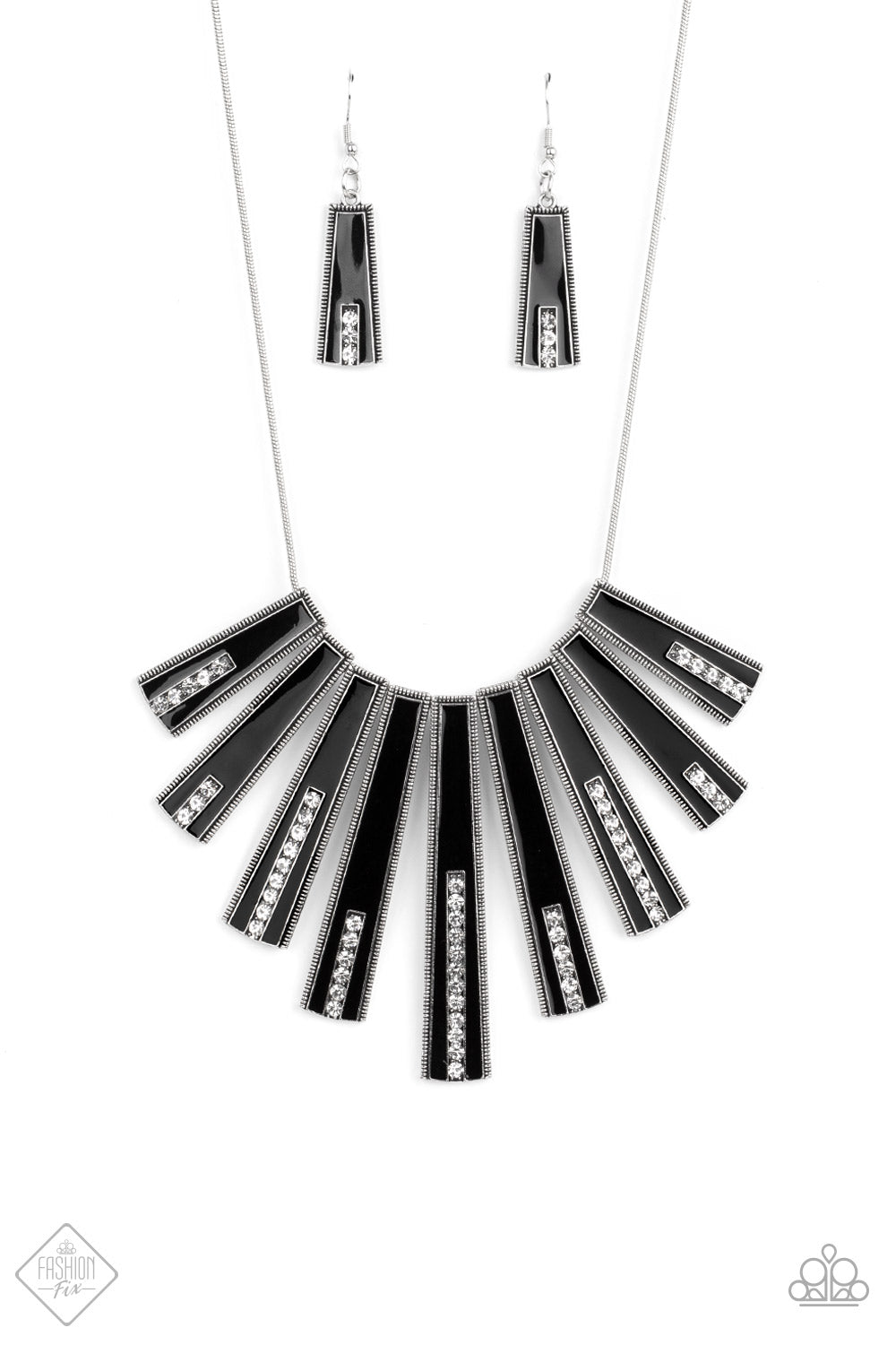 FAN-tastically Deco - black - Paparazzi necklace