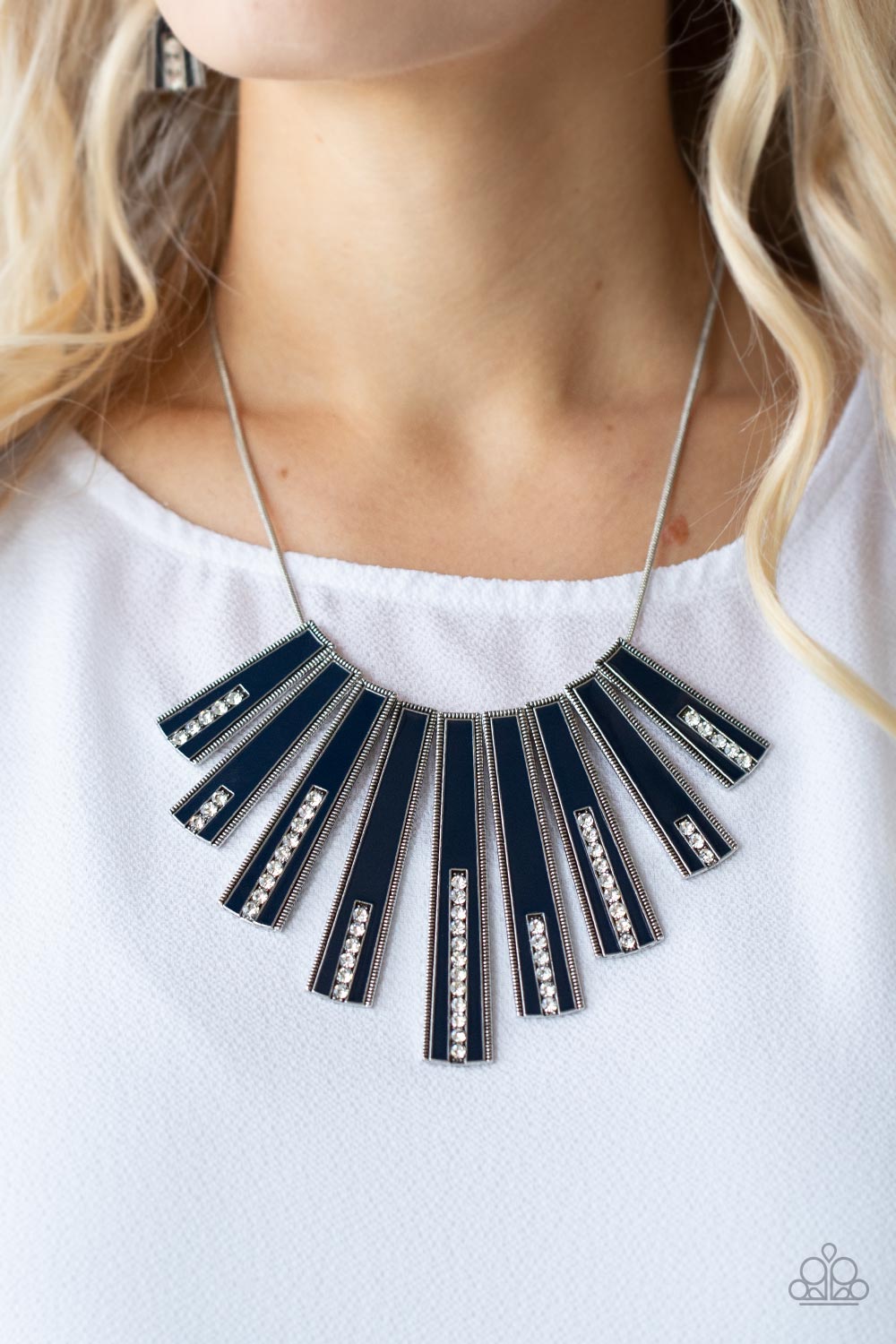 FAN-tastically Deco - blue - Paparazzi necklace