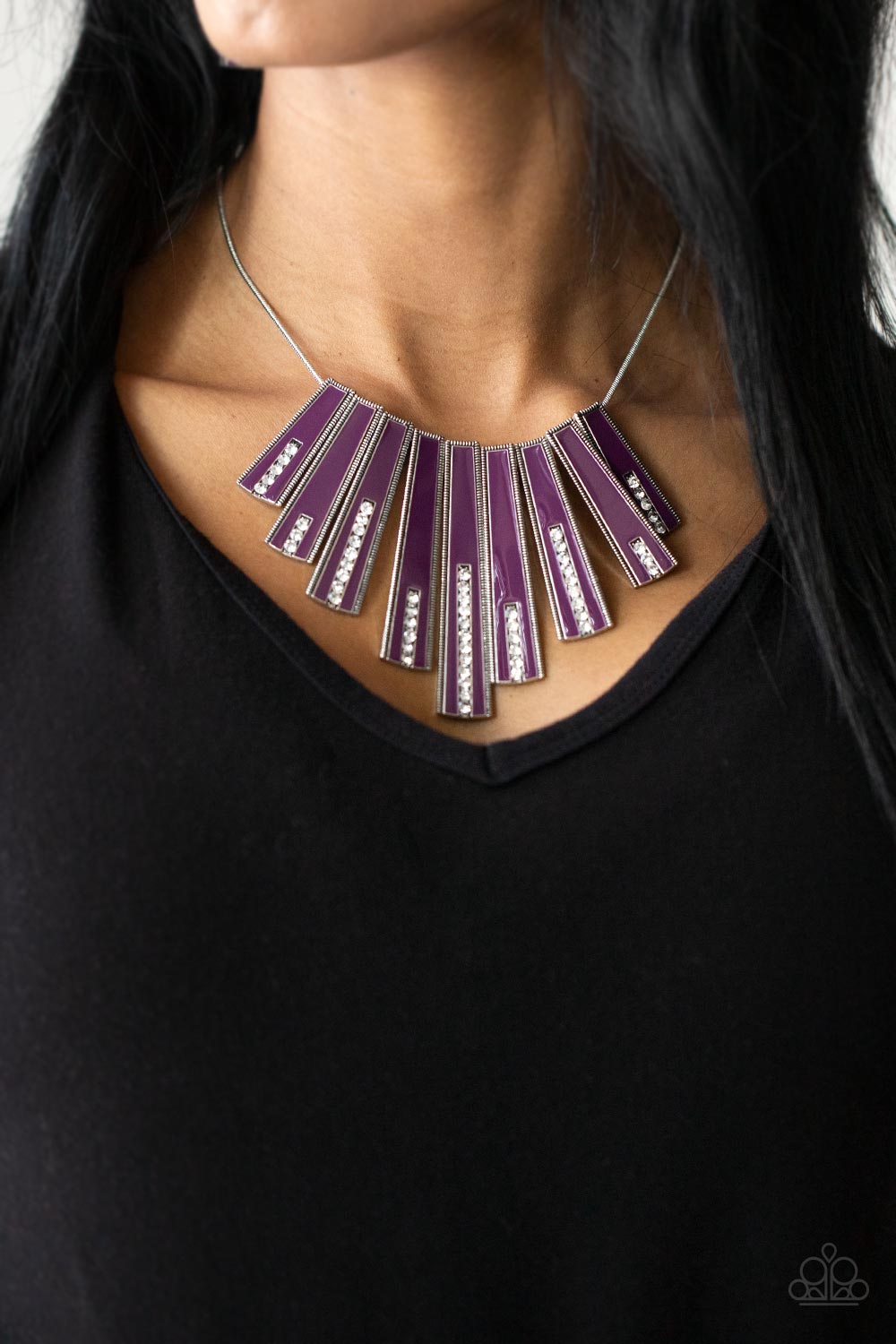 FAN-tastically Deco - purple - Paparazzi necklace