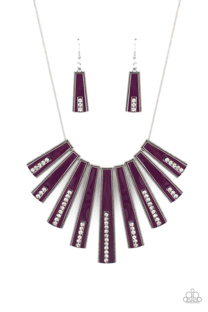 FAN-tastically Deco - purple - Paparazzi necklace