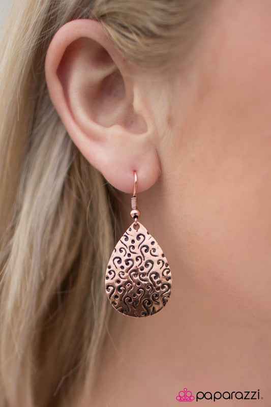 FILIGREE Me In! - Copper - Paparazzi earrings
